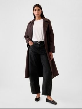 GAP High Rise Barrel Jeans black